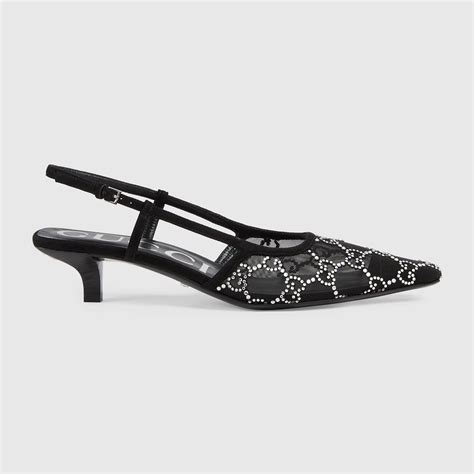 gucci sparkle slingback heels|gucci lido slingback pump.